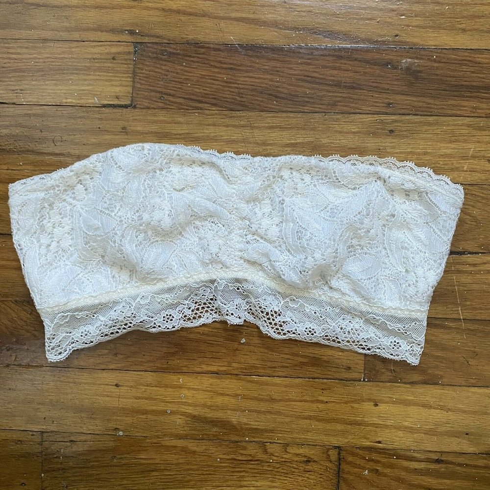Staring At Stars Urban Outfitters Ivory Lace Bandeau Bra Size M Strapless